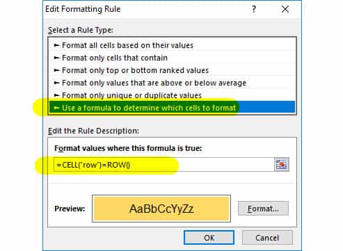 nhap dieu kien conditional formating de to mau dong dang nhap lieu